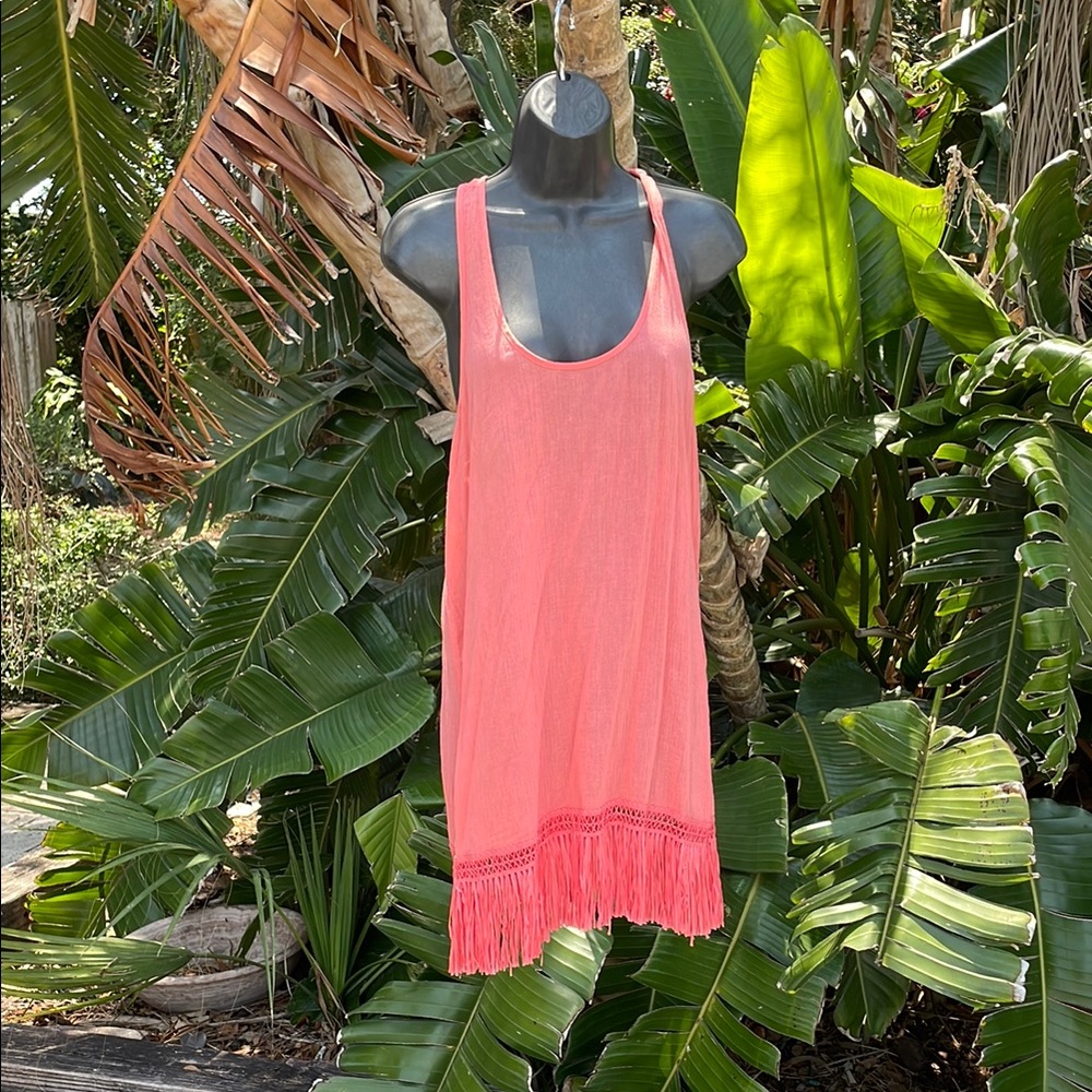 Victoria’s Secret fringe swim cover-up